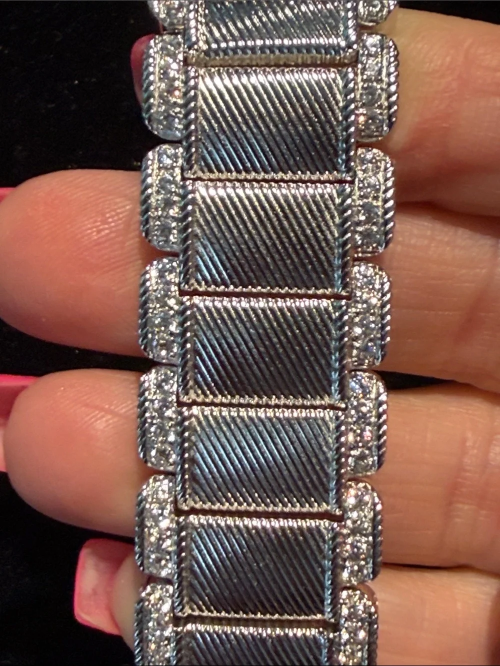 Judith Ripka mother of pearl cushion Watch